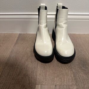 rag & bone White and Black Ankle Boots